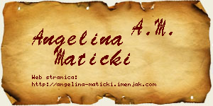 Angelina Maticki vizit kartica